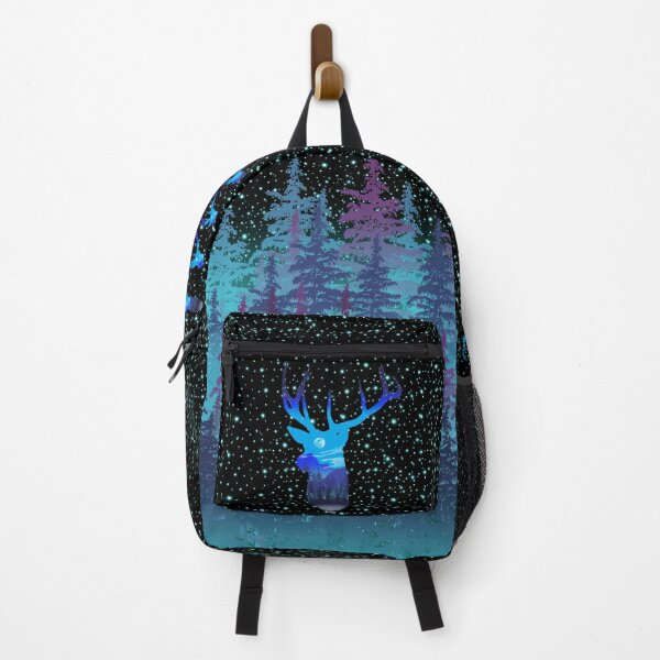 Item preview, Starlit stag, blue moonlight, Forrest trees, night sky designed and sold by ByteMode.