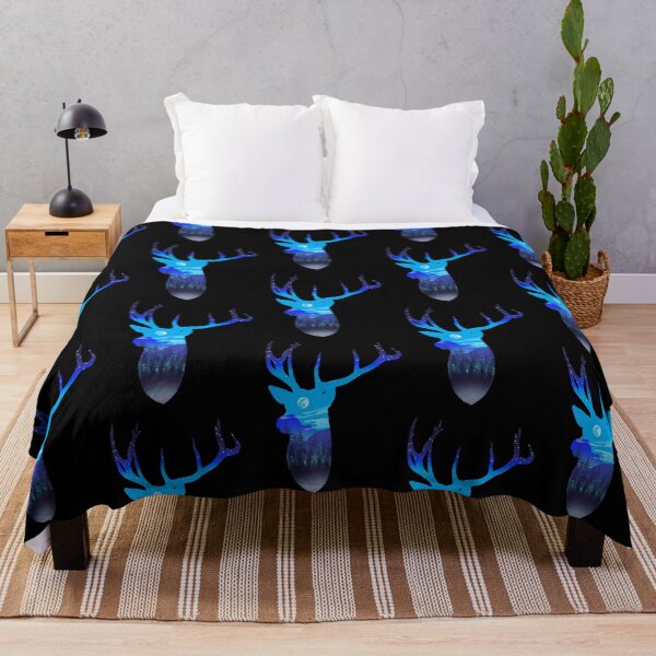 Item preview, Starlit stag, blue moonlight, Forrest trees, night sky designed and sold by ByteMode.