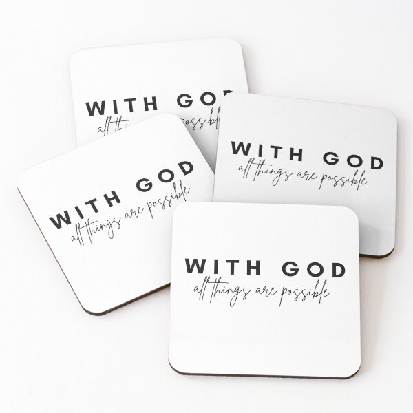 Item preview, With God All Things Are Possible, Christian Bible Verse ,Christian Gospel Quotes, Inspirational Christian Woman Design designed and sold by mattlee20.