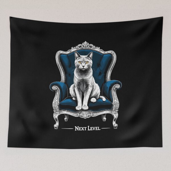 Item preview, BKH British Shorthair Blue Cat King Chair Gift designed and sold by Pineapple-Tree.