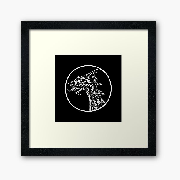 Item preview, Black and White Welsh Dragon Silhouette Logo Icon designed and sold by DFLC Prints.