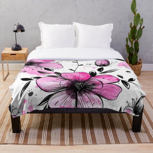 Item preview, Pink and black ink strokes  designed and sold by ShazellArt.
