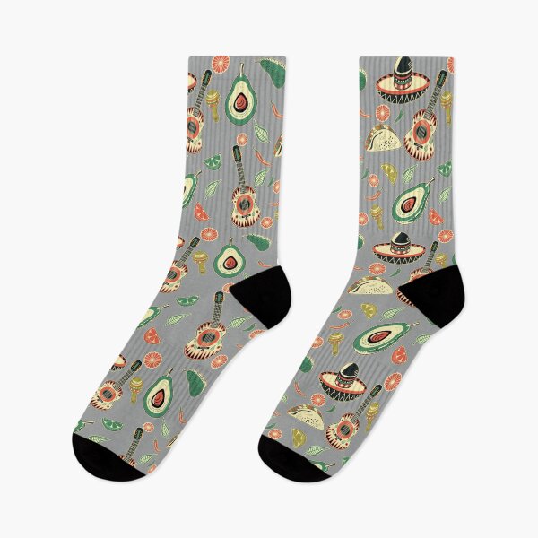 Item preview, Guac-ward Moments! Mexican Style Pattern on the Light Grey Background   designed and sold by IraNiva.