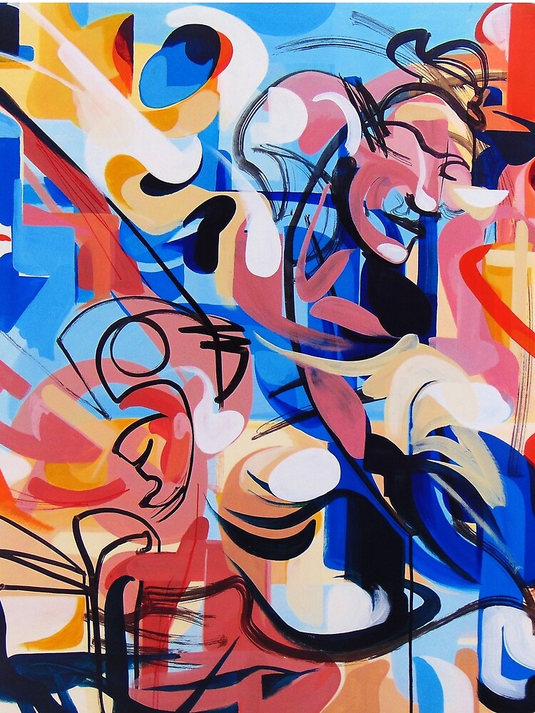 Expressive Abstract People Composition painting by CatarinaGarcia