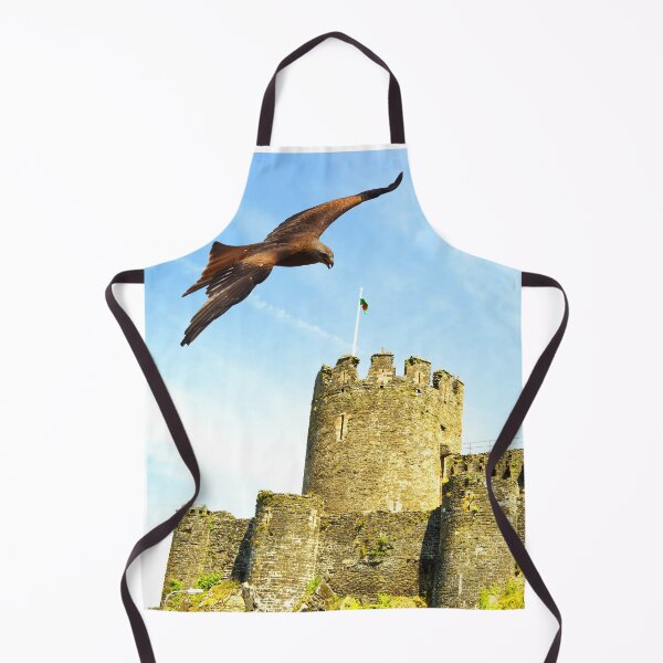 Item preview, Common Buzzard flying over the historical Conwy Castle  designed and sold by Peter Etchells.