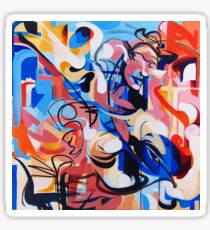 Expressive Abstract People Composition painting Sticker