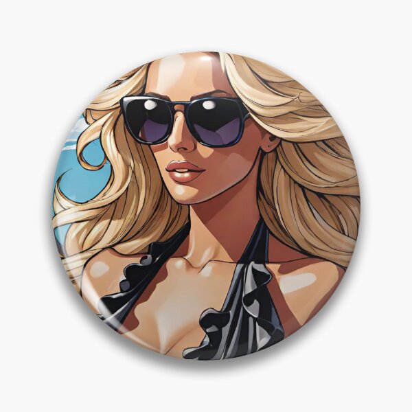 Item preview, Summer blond woman in swimming suit designed and sold by MarisoArt.