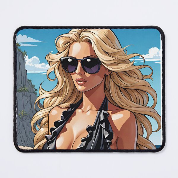 Item preview, Summer blond woman in swimming suit designed and sold by MarisoArt.