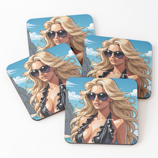 Item preview, Summer blond woman in swimming suit designed and sold by MarisoArt.