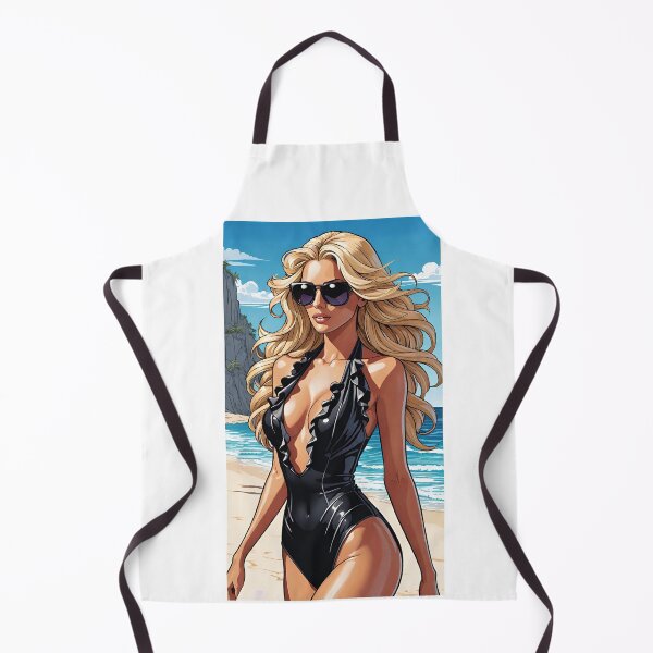 Item preview, Summer blond woman in swimming suit designed and sold by MarisoArt.