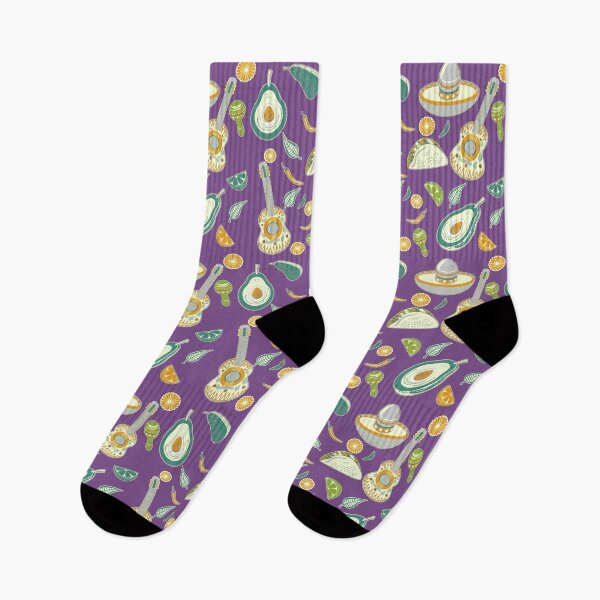 Item preview, Holy Guac'n'Roll! Mexican Style Pattern on the Purple Background  designed and sold by IraNiva.
