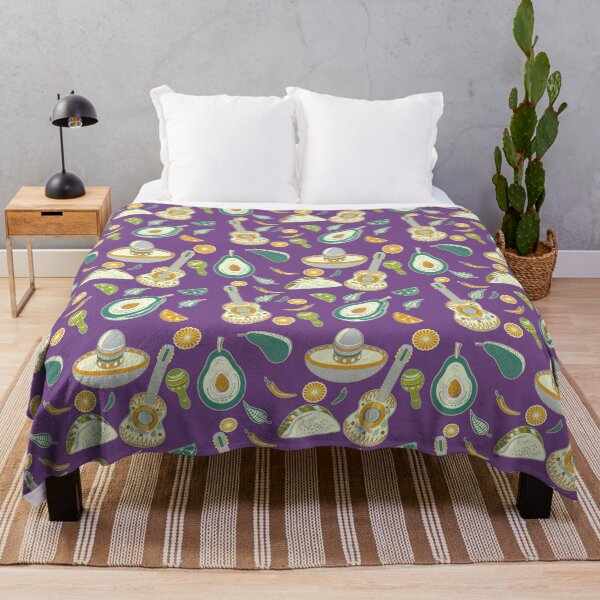 Item preview, Holy Guac'n'Roll! Mexican Style Pattern on the Purple Background  designed and sold by IraNiva.