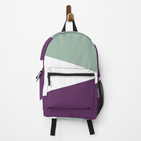 Item preview, MUTED GREEN, AUBERGINE PURPLE and WHITE GEOMETRIC DESIGN PRINT designed and sold by RachelMacht.