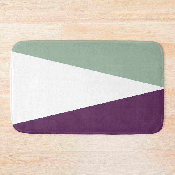 Item preview, MUTED GREEN, AUBERGINE PURPLE and WHITE GEOMETRIC DESIGN PRINT designed and sold by RachelMacht.