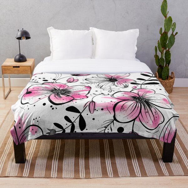 Item preview, Pink and black ink strokes  designed and sold by ShazellArt.