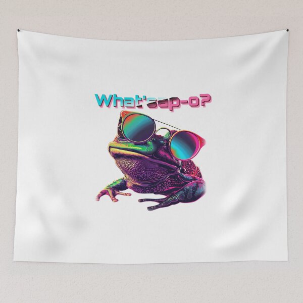 Item preview, Retro Neon Frog What's Up designed and sold by JungleJava.