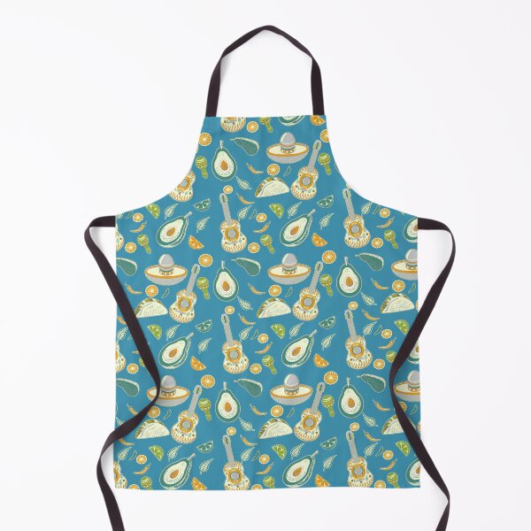 Item preview, Salsa Funfest! Mexican Style Pattern on the Turquoise Blue Background  designed and sold by IraNiva.