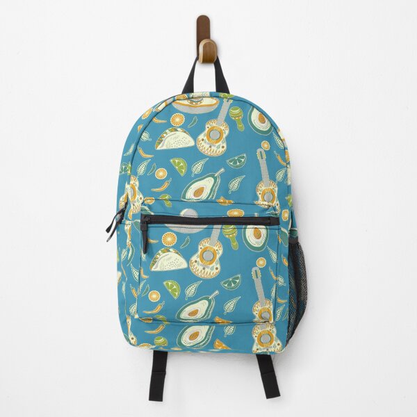 Item preview, Salsa Funfest! Mexican Style Pattern on the Turquoise Blue Background  designed and sold by IraNiva.