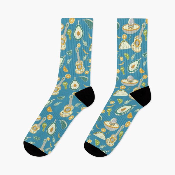 Item preview, Salsa Funfest! Mexican Style Pattern on the Turquoise Blue Background  designed and sold by IraNiva.