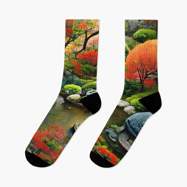 Item preview, Colorful Japanese Zen Garden Fantasy Collection #1 by GizbarArts made with a.i. designed and sold by Ganzabara.