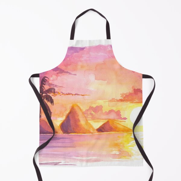 Item preview, Fascinantes Pitons Santa Lucía en la belleza del atardecer dorado designed and sold by artshop77.