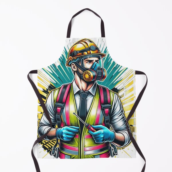 Item preview, Occupational safety specialist from Rafal Markowski Training Center with protective mask and screwdriver designed and sold by RafalMarkowski.