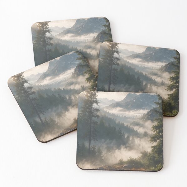 Item preview, Amazing scene with mountains sunset lights designed and sold by digoarpi.