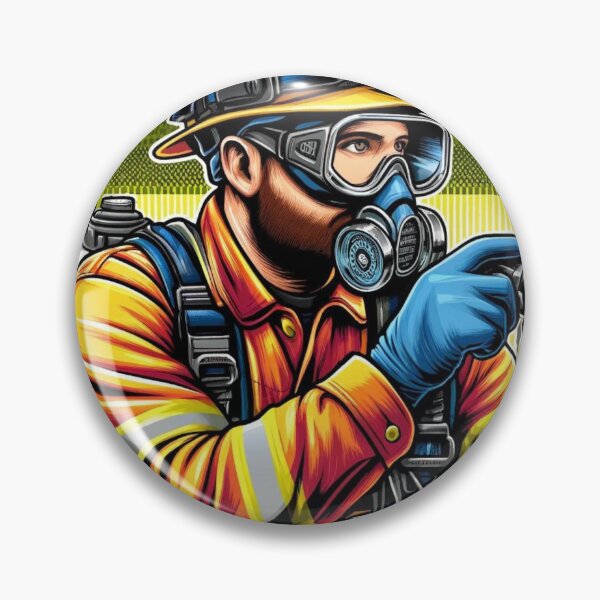 Item preview, Occupational safety specialist from Rafal Markowski Training Center with respirator and flashlight designed and sold by RafalMarkowski.