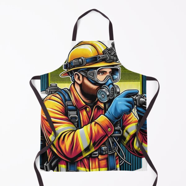 Item preview, Occupational safety specialist from Rafal Markowski Training Center with respirator and flashlight designed and sold by RafalMarkowski.