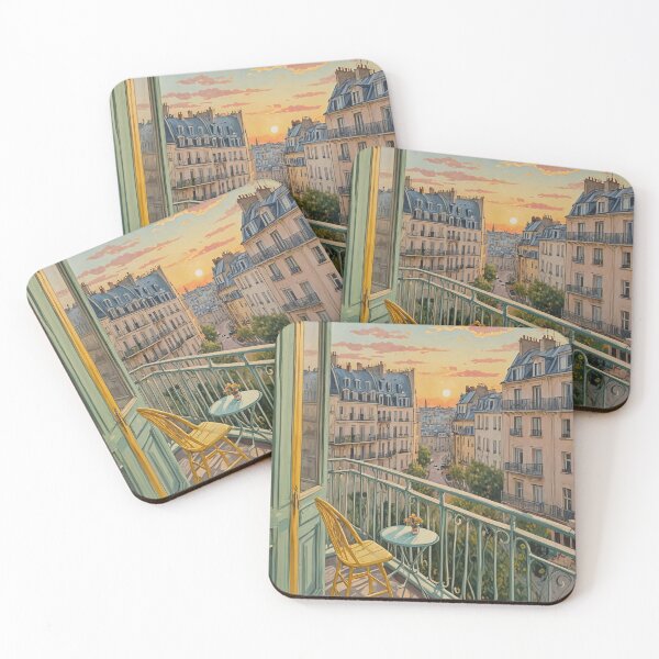 Item preview, Tranquil Horizon: Pastel Sunset Over Paris Design designed and sold by Lizetteh.