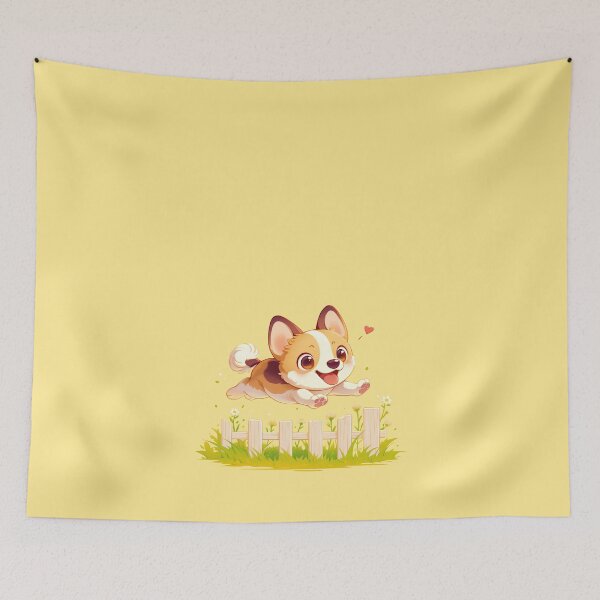 Item preview, playful jumping puppy designed and sold by Windy-market.