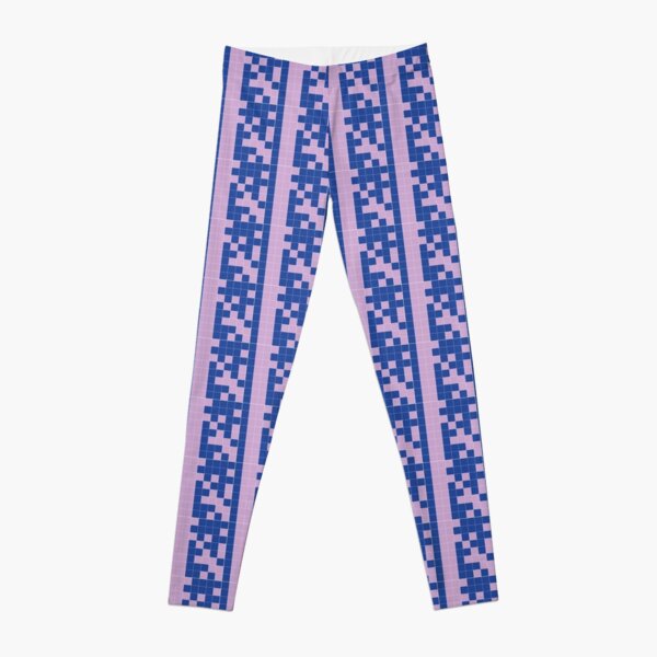 Binary patterns - Patience- pink and blue Leggings