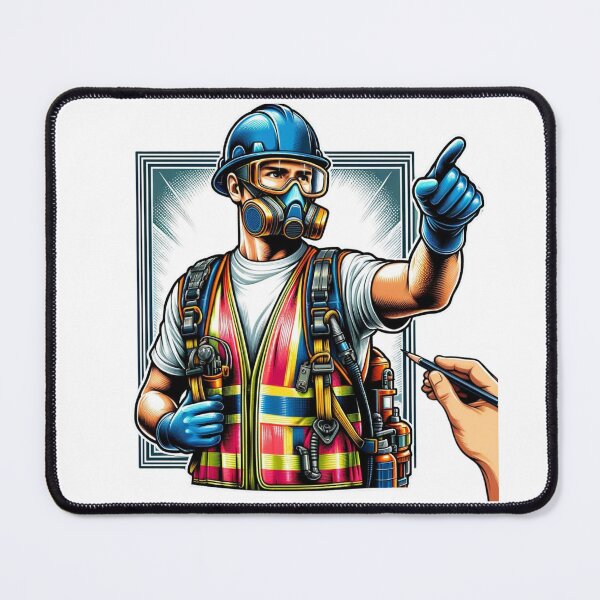 Item preview, Occupational safety specialist from Rafal Markowski Training Center with safety equipment in action designed and sold by RafalMarkowski.