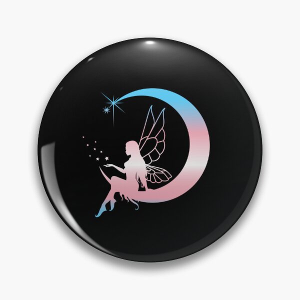 Item preview, Fairy on crescent moon, wishes on a star, Transexual Flag Graphic, LGBTQ Fairy, pridebeproud, designed and sold by PrideBeProud.