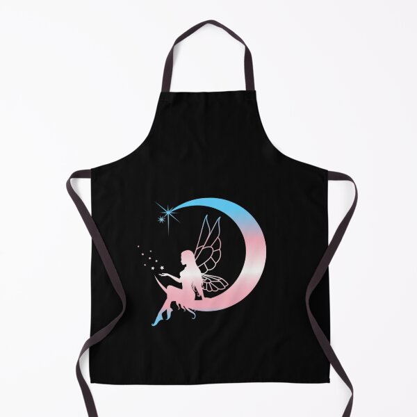 Item preview, Fairy on crescent moon, wishes on a star, Transexual Flag Graphic, LGBTQ Fairy, pridebeproud, designed and sold by PrideBeProud.