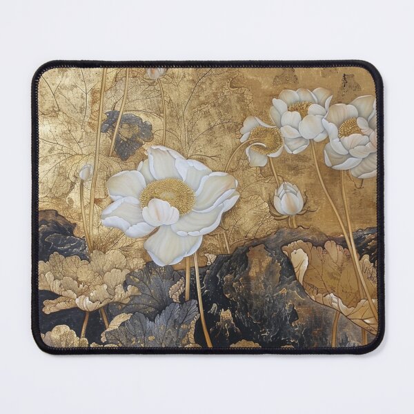 Item preview, Imaginary white and gold poppies designed and sold by aghnadarragh.