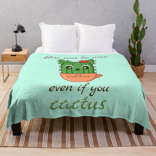 Item preview, You can be nice even if you cactus Phrase, cat cactus in a cup designed and sold by ElenDiArt.