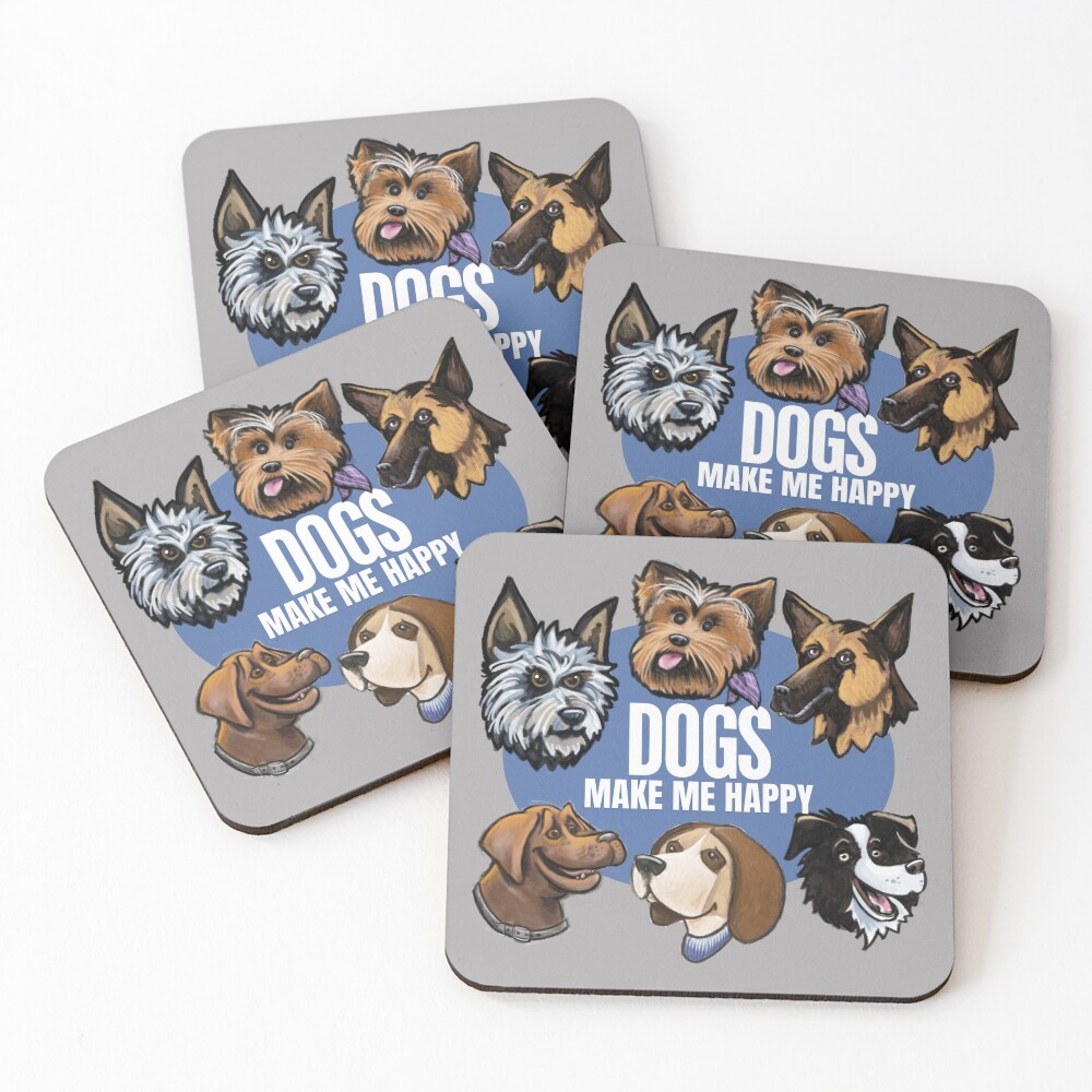 Item preview, Coasters (Set of 4) designed and sold by CreateForDogs.