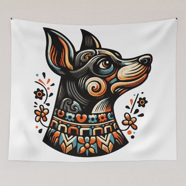 Item preview, Chiapas Xolo: A Vibrant Celebration of Mexico's Iconic Hairless Hound designed and sold by Edgar Ramirez.