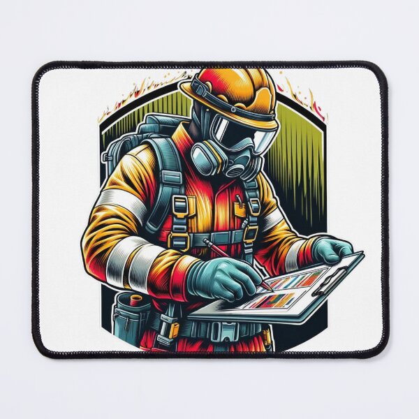 Item preview, Occupational safety specialist from the Rafal Markowski training center during safety check in protective clothing designed and sold by RafalMarkowski.