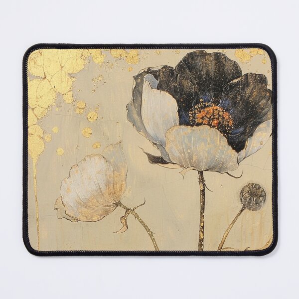 Item preview, an imaginary poppy in black and white designed and sold by aghnadarragh.