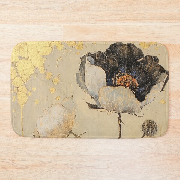 Item preview, an imaginary poppy in black and white designed and sold by aghnadarragh.