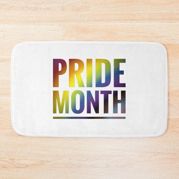 Item preview, LGBTQ Plus flog white background with rainbow PRIDE month word, design as symbol of love and equality of human designed and sold by pipikijung.