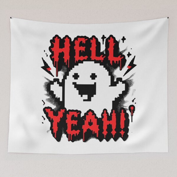 Item preview, Hell Yeah Pixel Ghost designed and sold by piscininha.