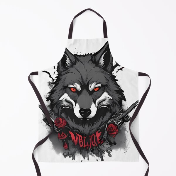 Aperçu de l'œuvre Wolf T-Shirt: Bold Gothic Rebellion" créée et vendue par ARTIST-BRUSH.