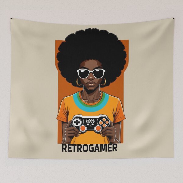 Item preview, Afro Retrogamer with 3rd party controller designed and sold by Donny-K.