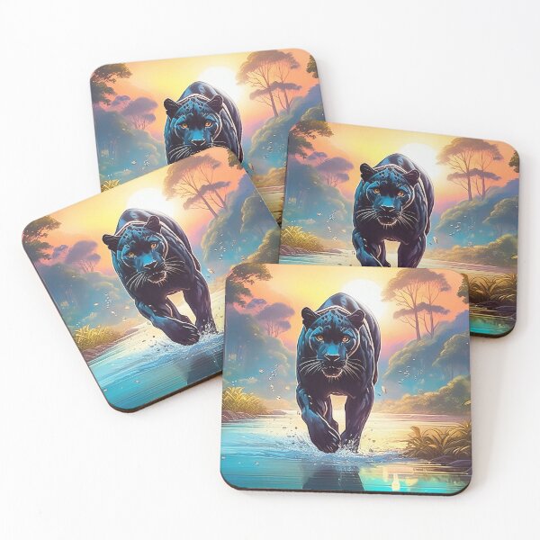 Item preview, Panther in fantasy rainforest designed and sold by Photopat.
