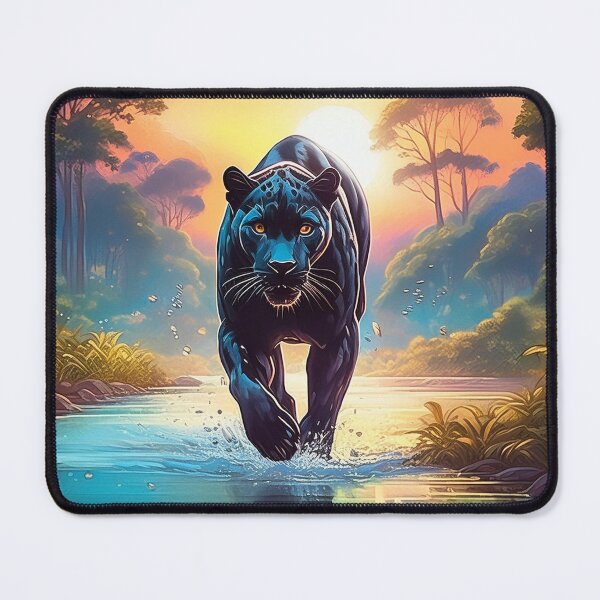 Item preview, Panther in fantasy rainforest designed and sold by Photopat.