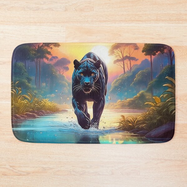 Item preview, Panther in fantasy rainforest designed and sold by Photopat.
