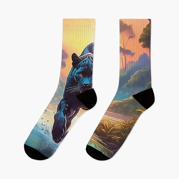 Item preview, Panther in fantasy rainforest designed and sold by Photopat.